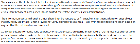 Email Disclaimer - Rocky Mountain Humane Investing